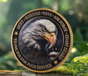 Military 3D Challenge Coins with UV Printed