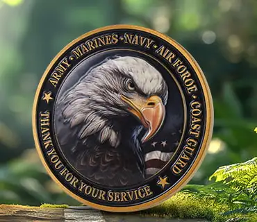Military 3D Challenge Coins with UV Printed