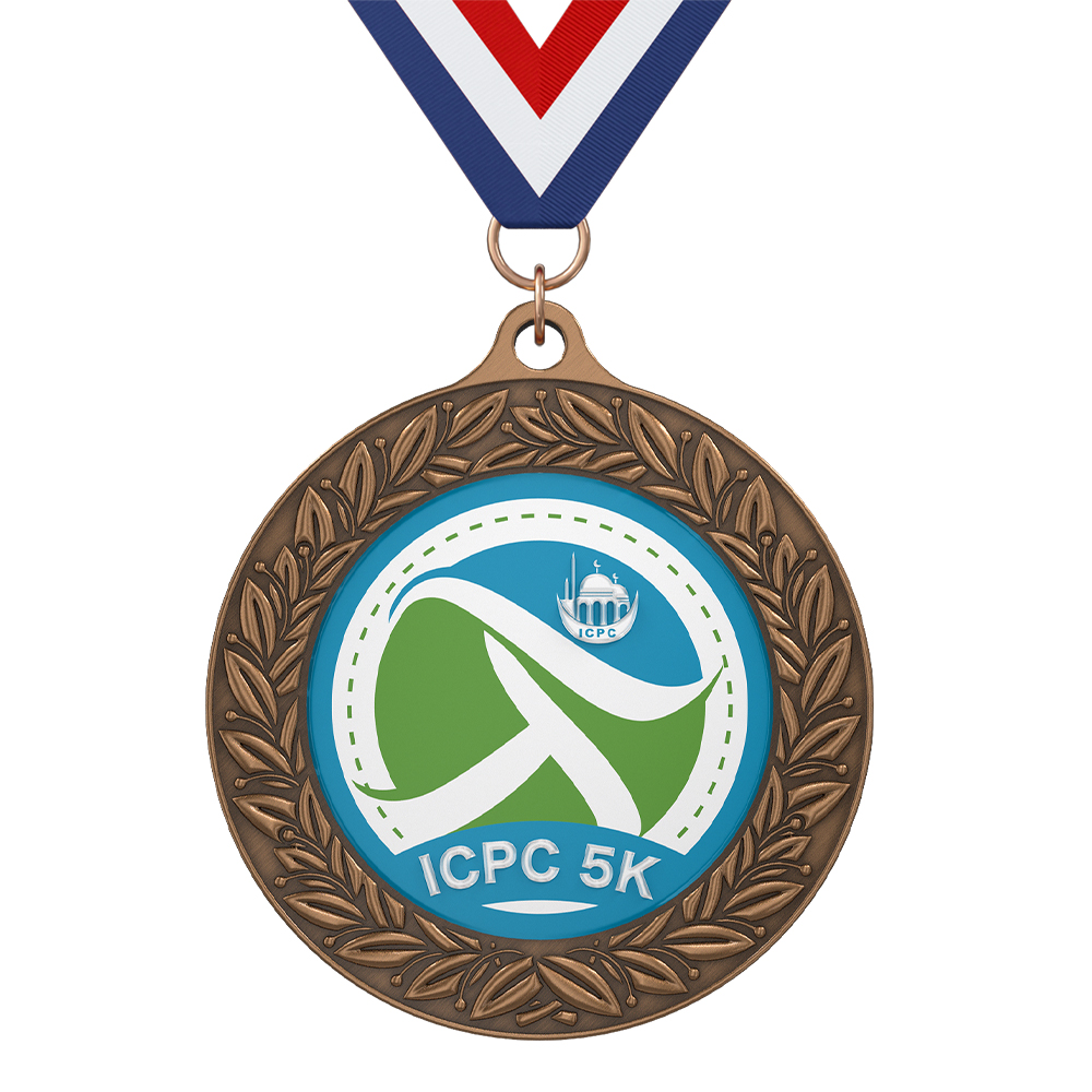 Wreath Award Metal Medals with ribbon