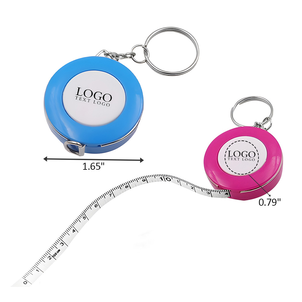 Retractable Plastic Round Tape Measure Keychain Retractable Plastic Round Tape Measure Keychain