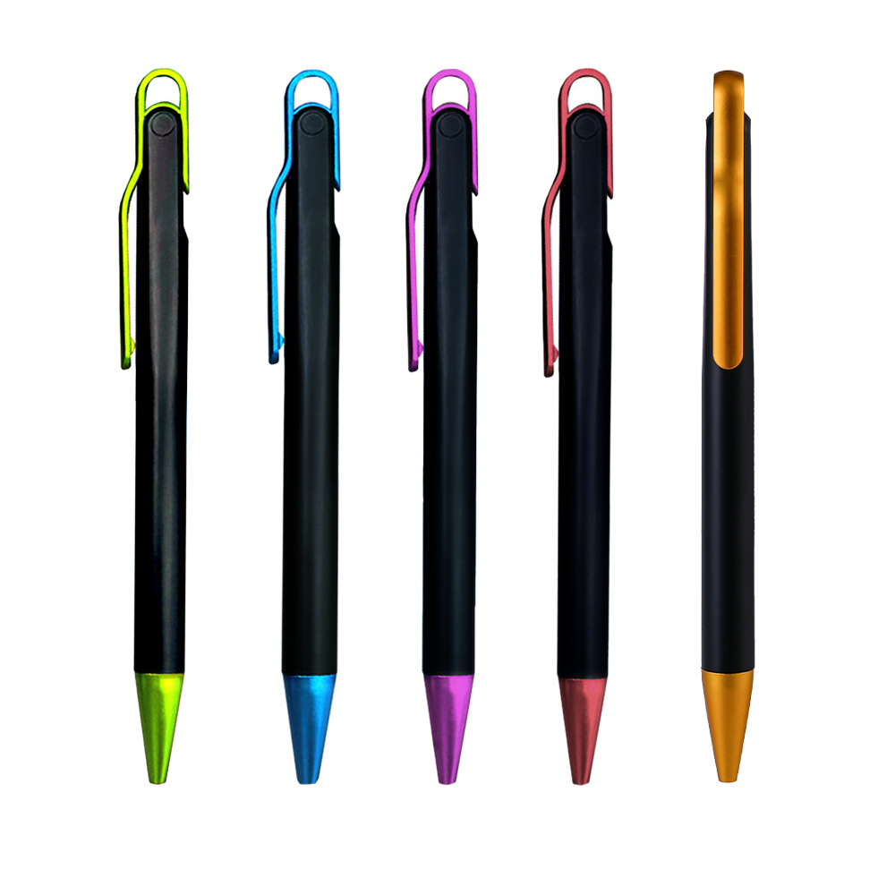 Group shot of Customizable Plastic Spray Paint Click Pen
