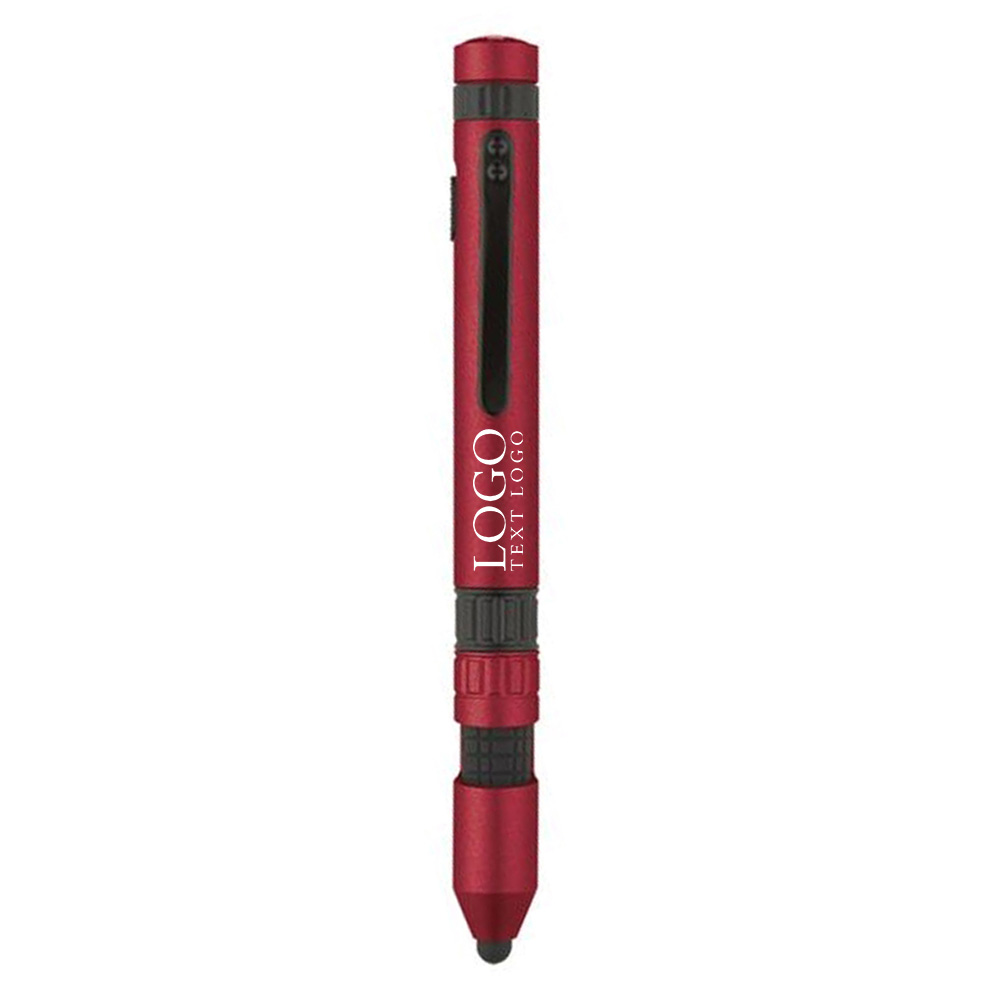 6-In-1 Quest Multi Tool Pen Red With Logo
