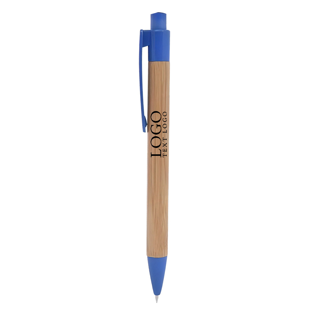Bamboo Wheat Writer Pen Blue with Logo