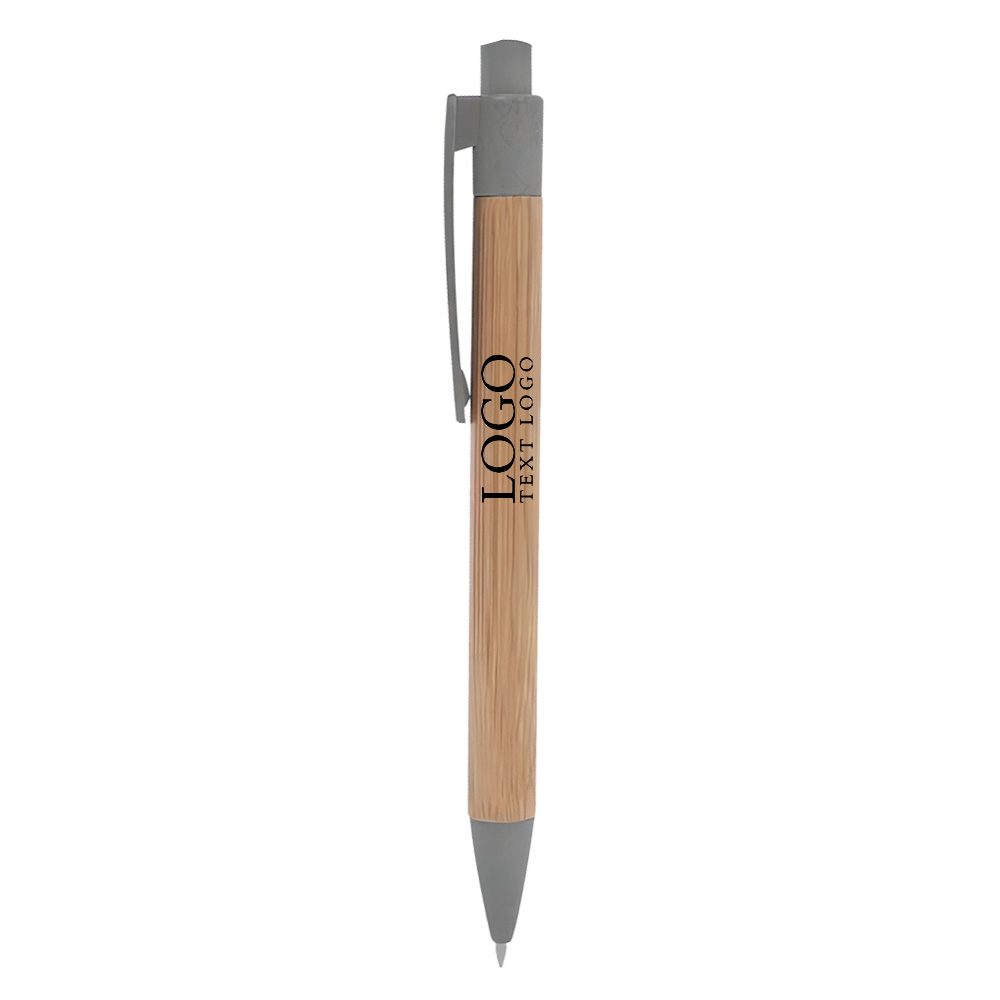 Bamboo Wheat Writer Pen Gray with Logo