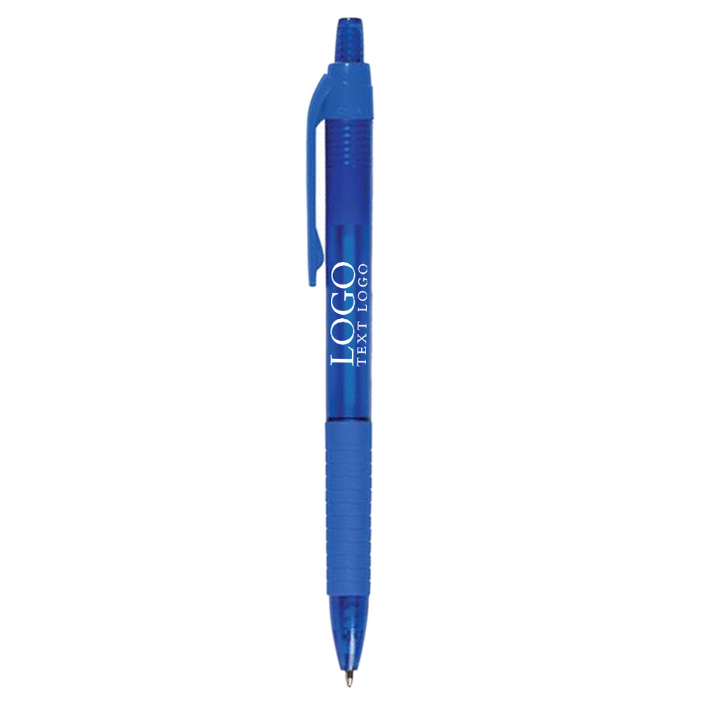 Plunger Echo Pen Translucent Blue with Logo