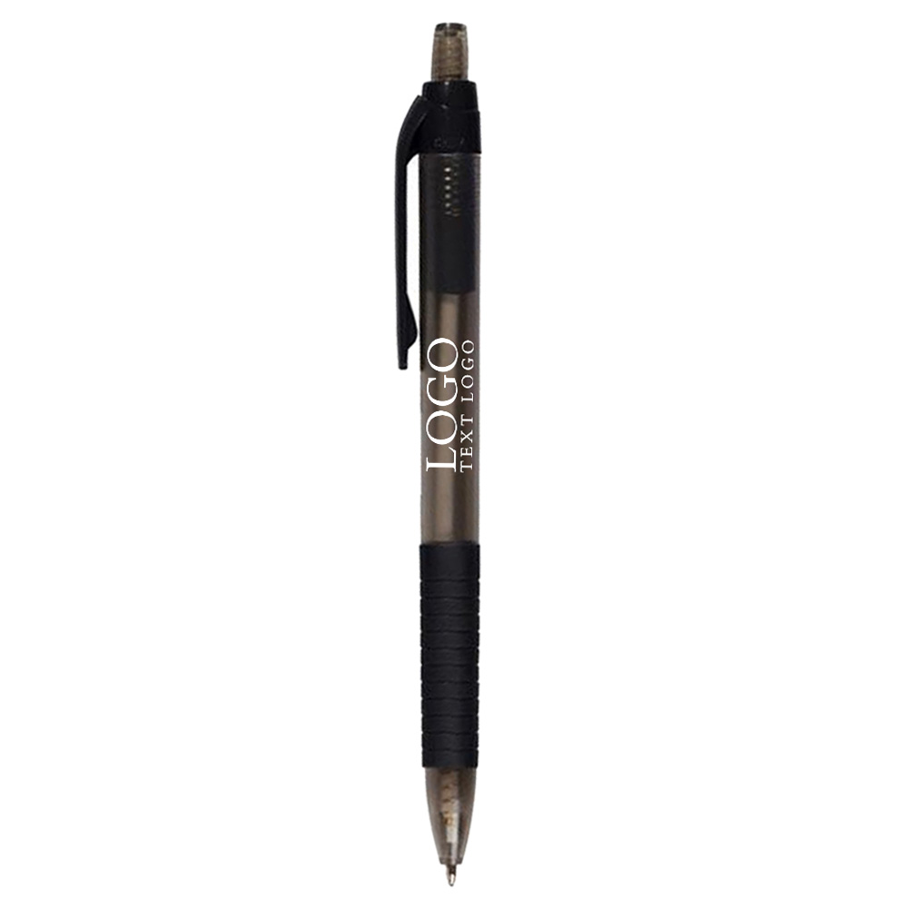 Plunger Echo Pen Translucent Charcoal with Logo