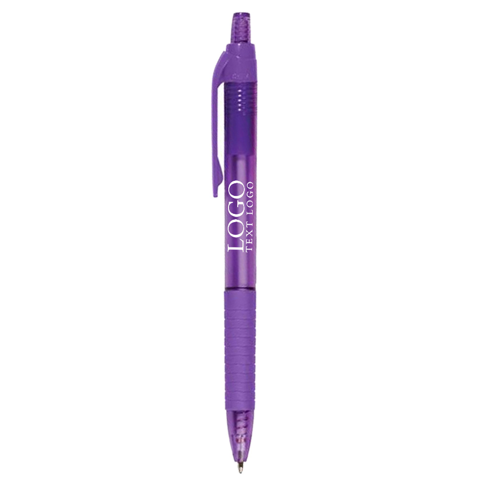 Plunger Echo Pen Translucent Purple with Logo