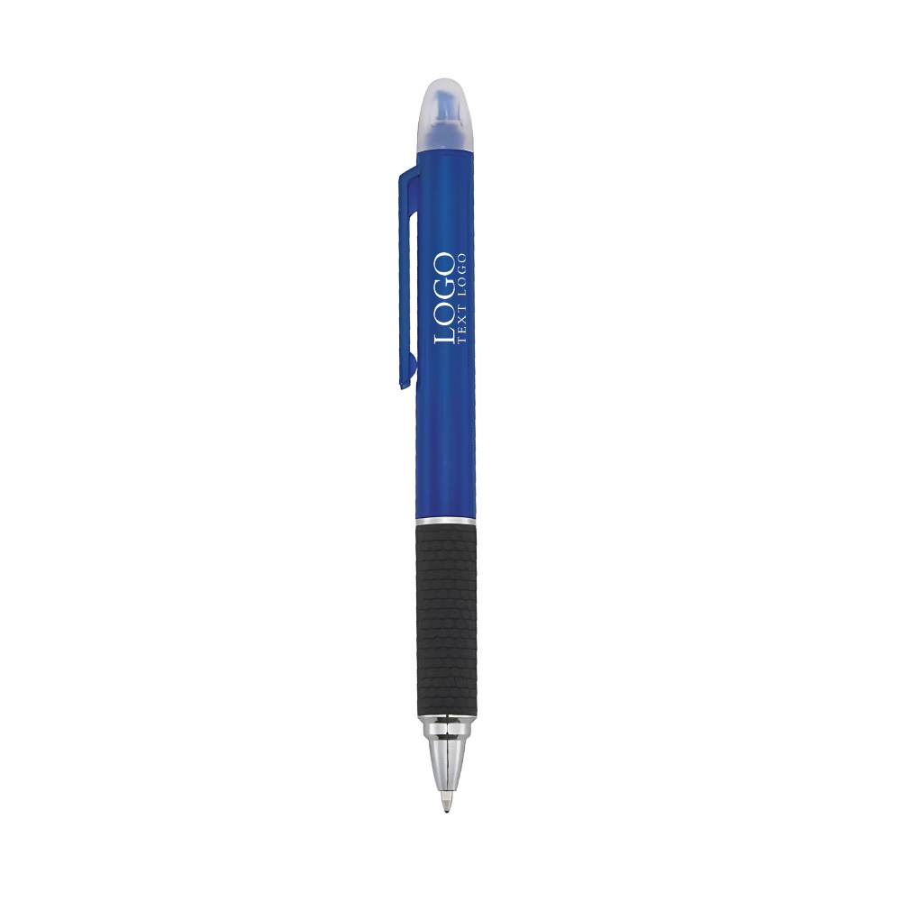 Sayre Plastic Highlighter Pen Blue with Logo