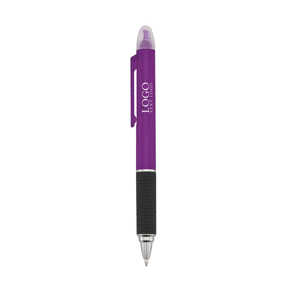 Sayre Plastic Highlighter Pen Purple with Logo