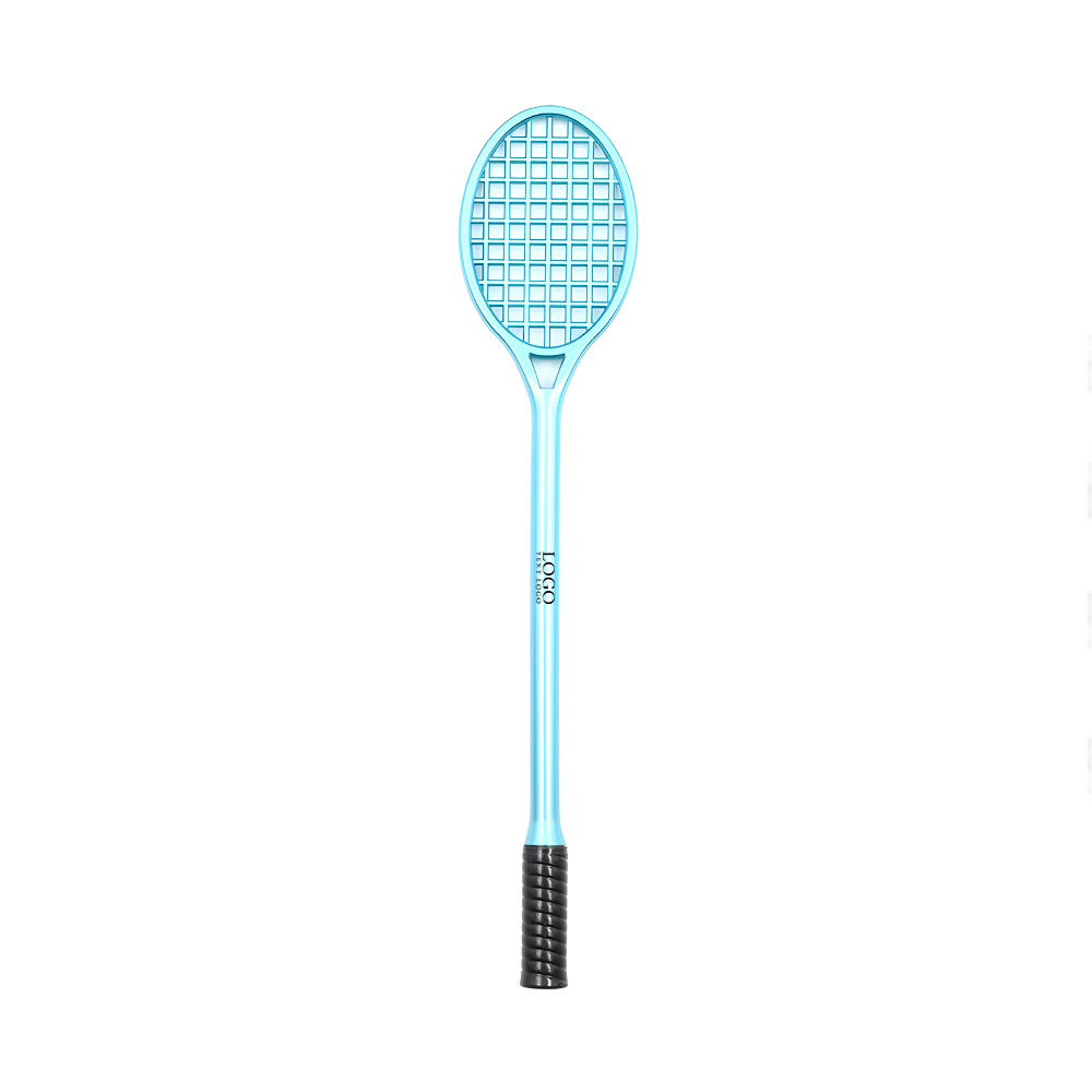 Tennis Racquet Novelty Pen Blue with Logo
