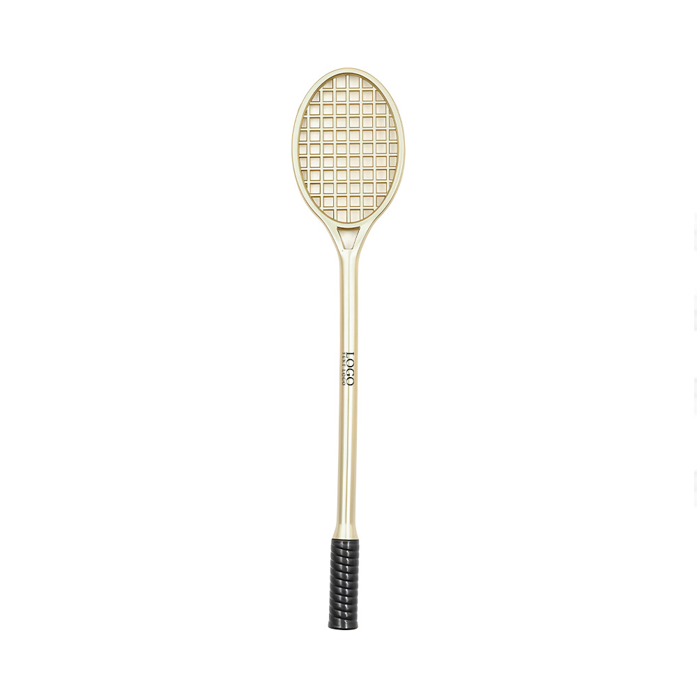 Tennis Racquet Novelty Pen Gold with Logo