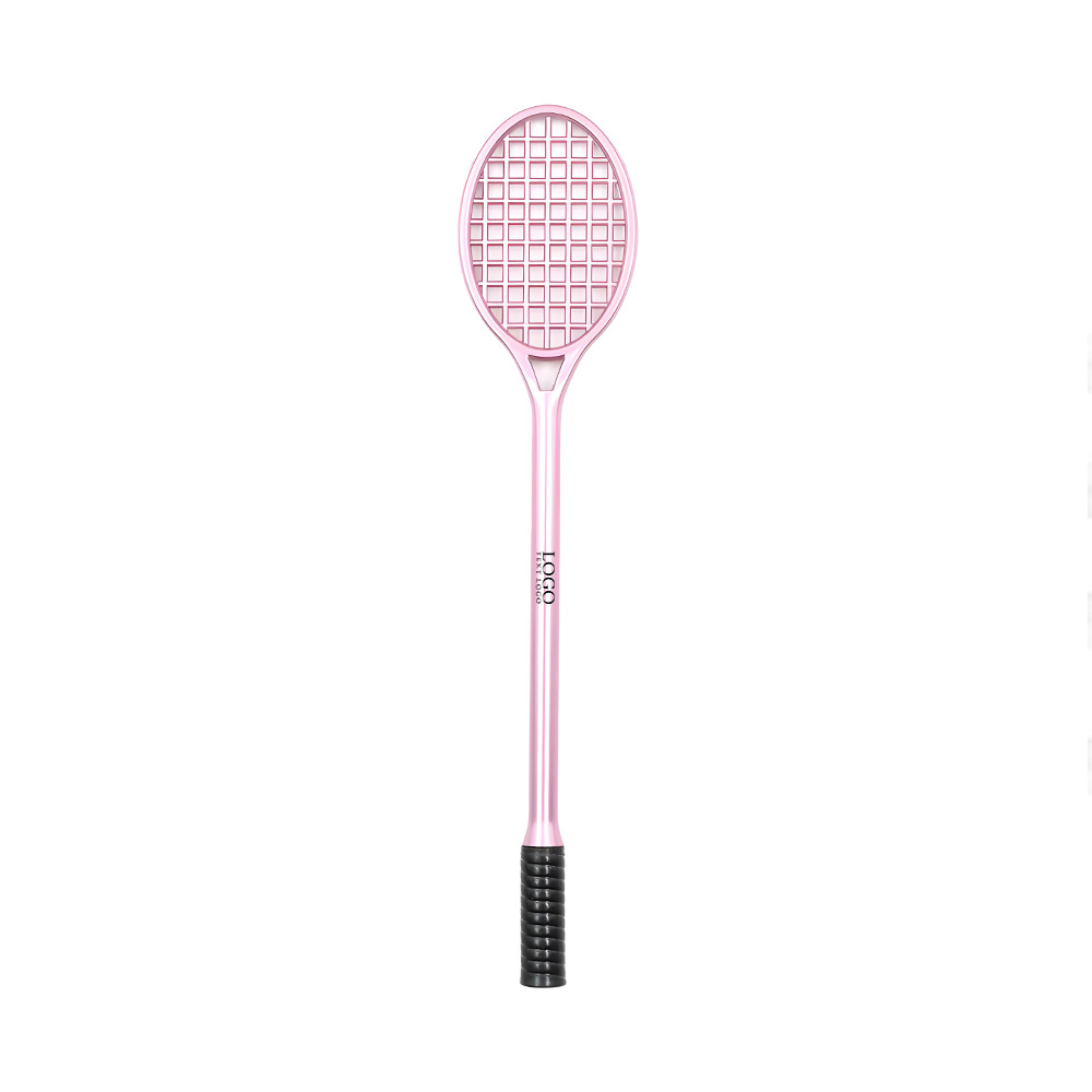 Tennis Racquet Novelty Pen Purple with Logo