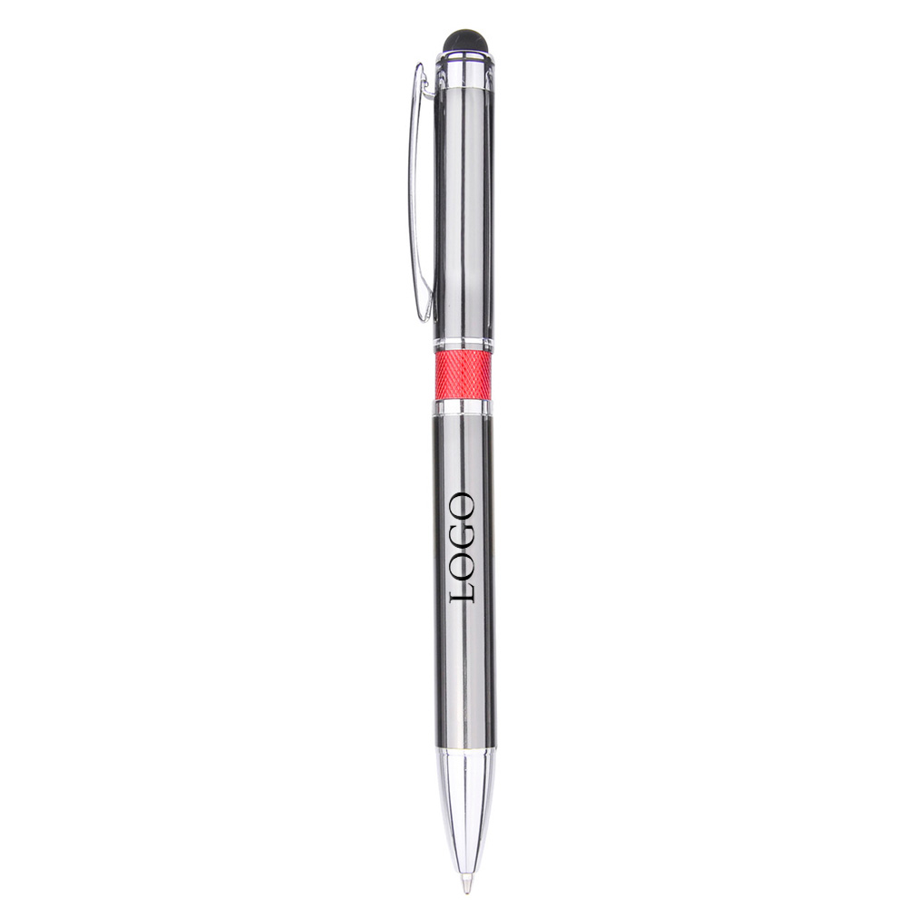 The Exquisitor Stylus Ballpoint Pen Red With Logo