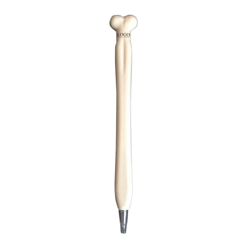 White Promo Bone Pen With Logo