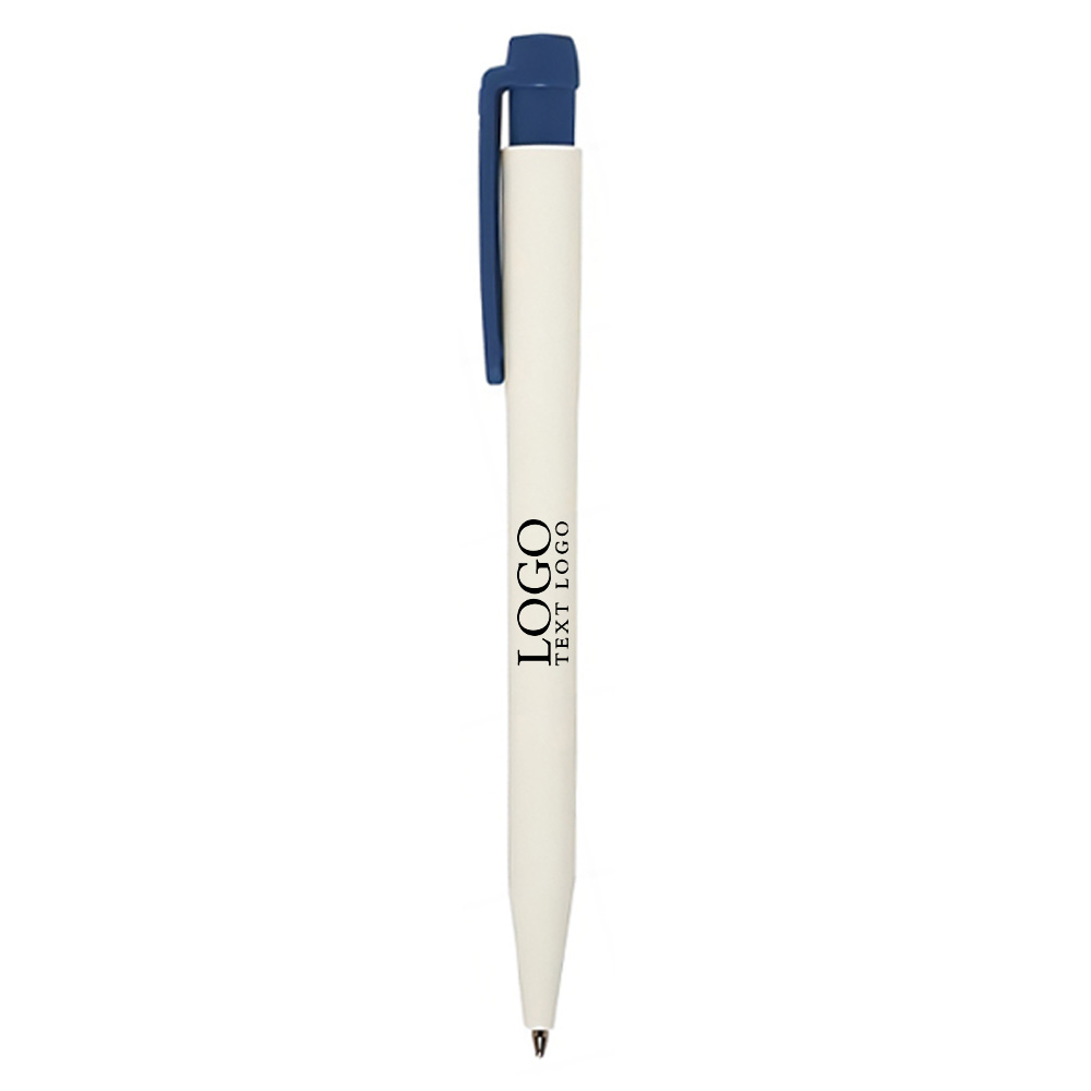 iPROTECT Plastic Antibacterial Pen Blue with Logo