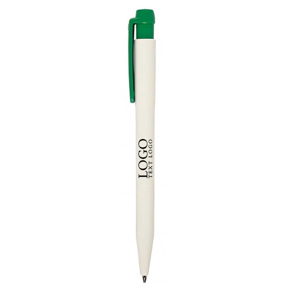 iPROTECT Plastic Antibacterial Pen Green with Logo