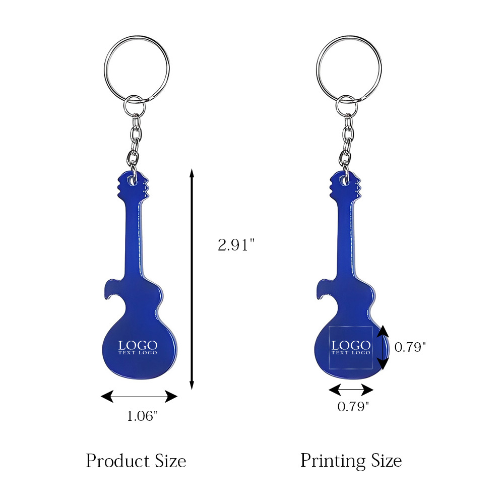 Guitar Shaped Bottle Opener Keychain Guitar Shaped Bottle Opener Keychain