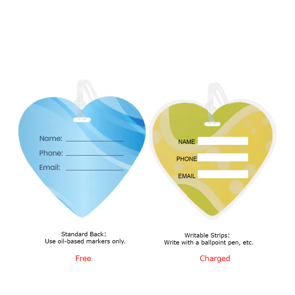 Heart-shaped Luggage Tag with Strap