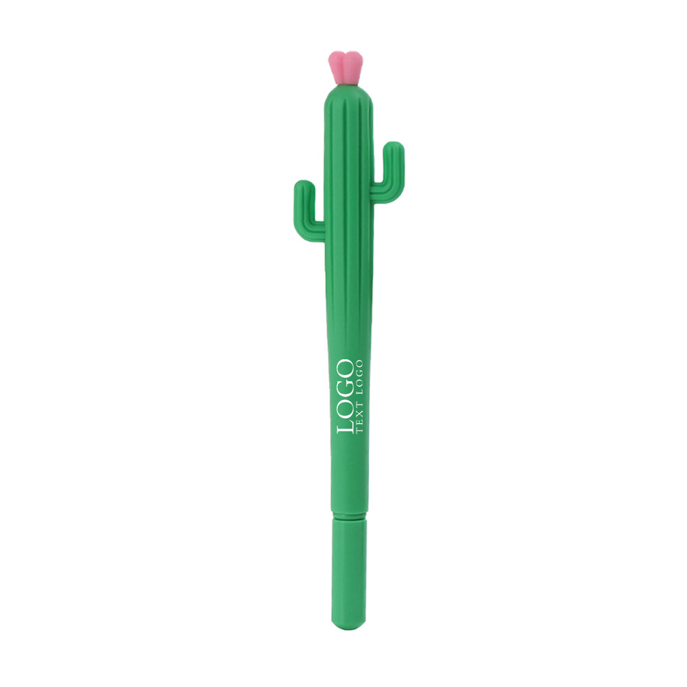 Green-Pink Promo Decompression Cactus Shape Pen