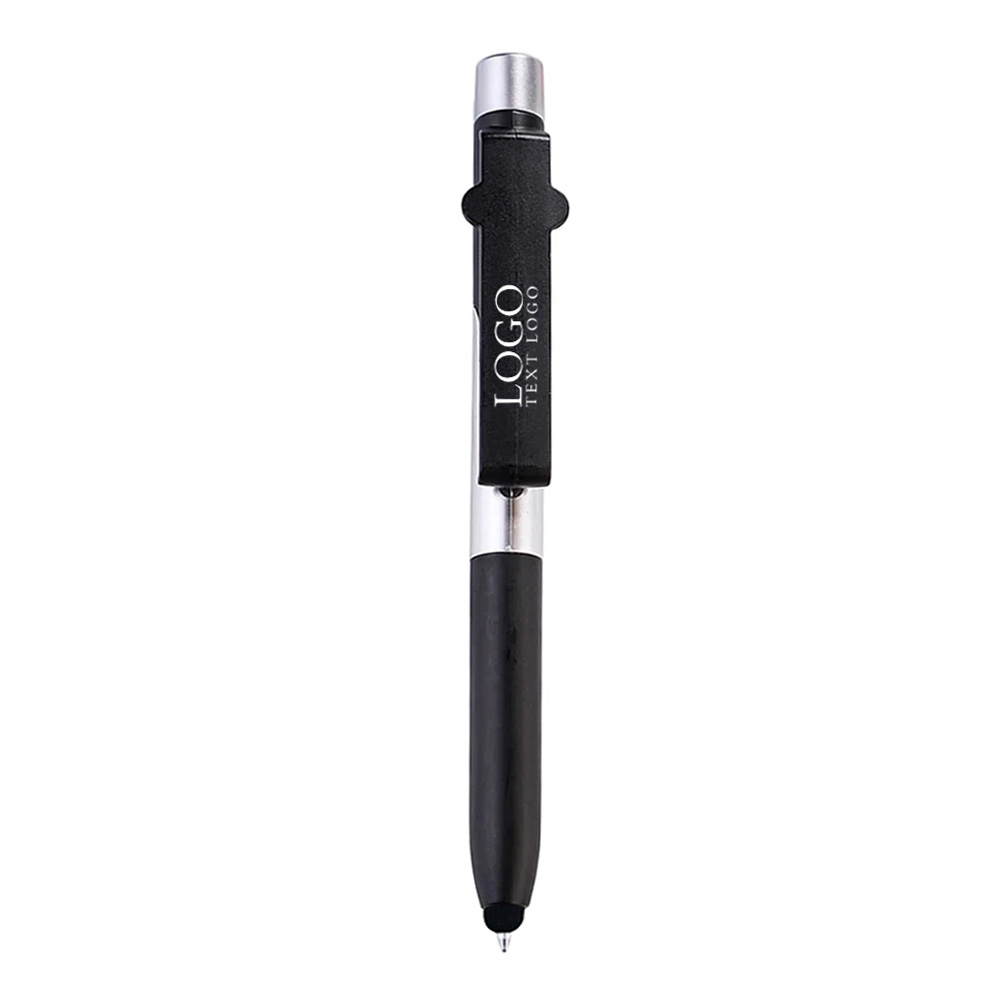 Promo 4 in 1 Touch Screen Capacitive Ballpoint Pen Black