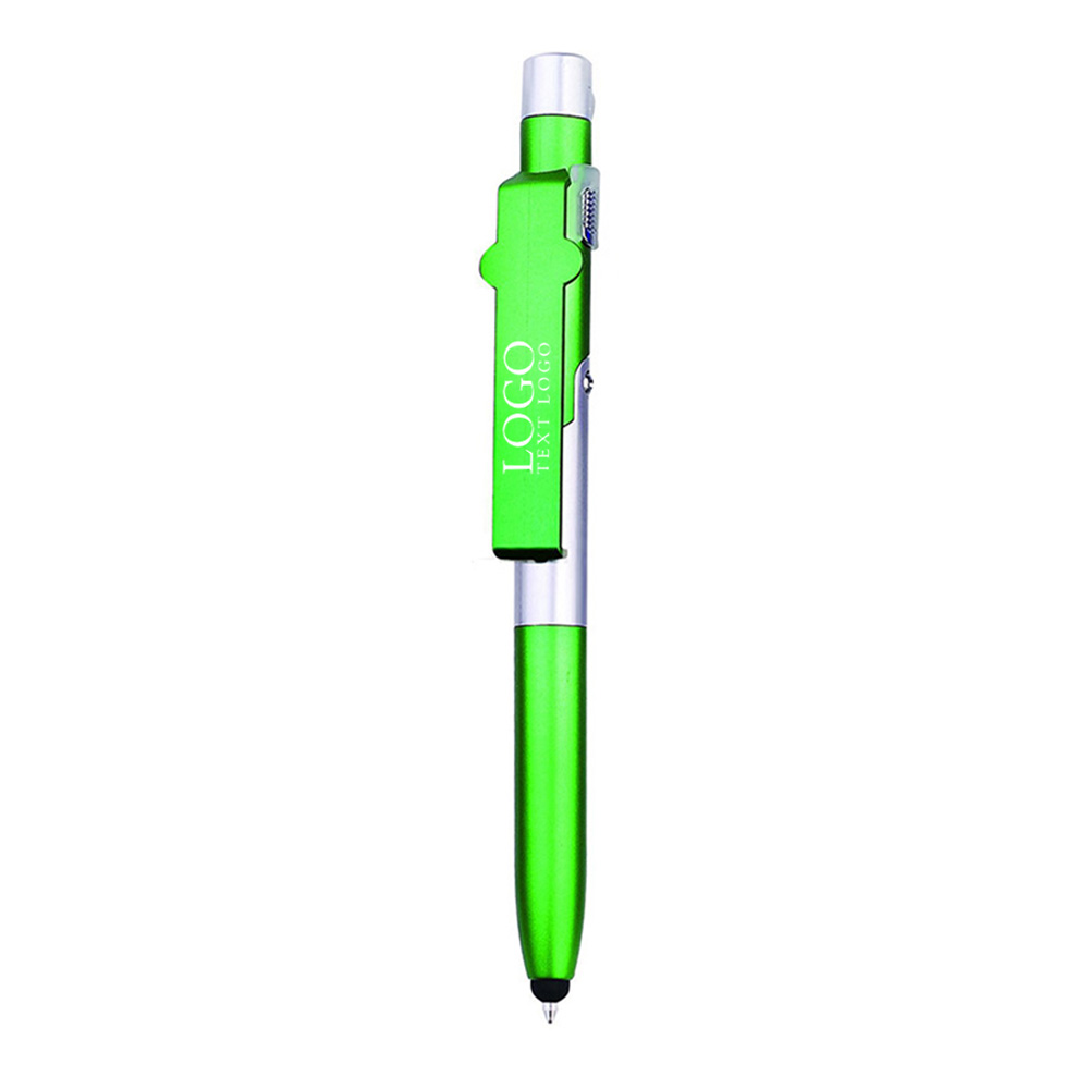 Promo 4 in 1 Touch Screen Capacitive Ballpoint Pen Green