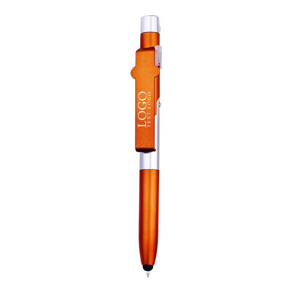 Promo 4 in 1 Touch Screen Capacitive Ballpoint Pen Orange