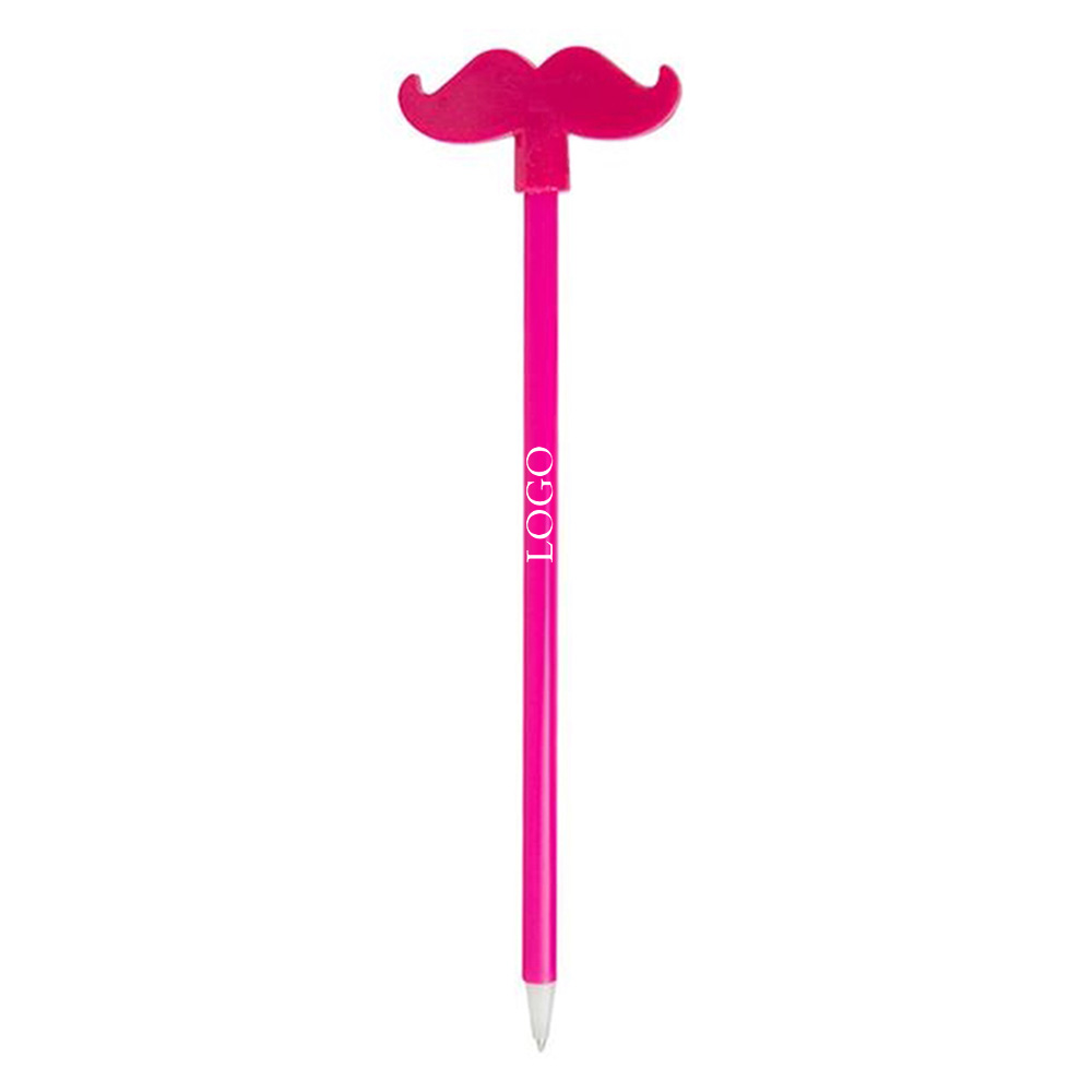 Promo Plastic Moustache Pens Pink