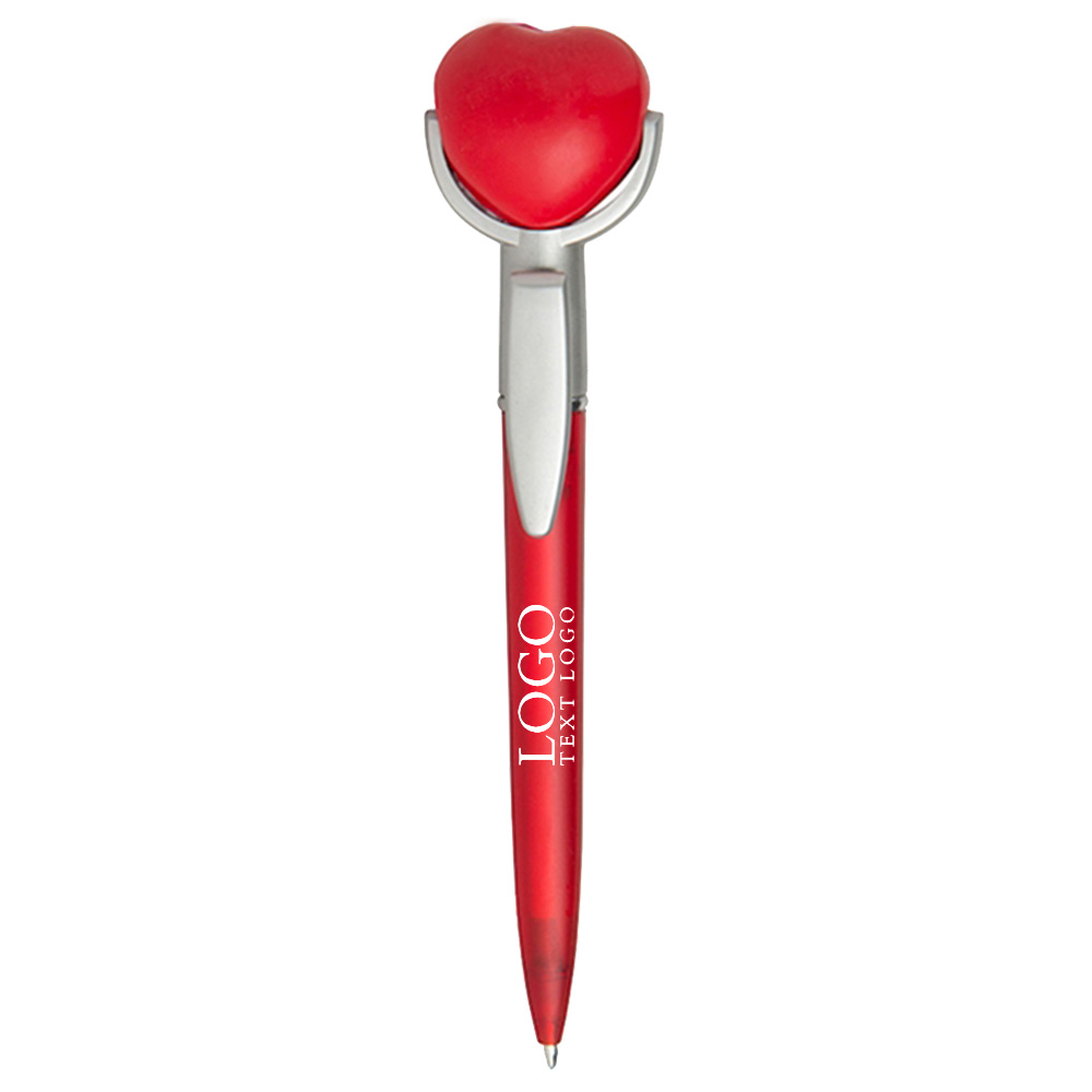 Promo Sweet Heart Squeeze Top Pen Red