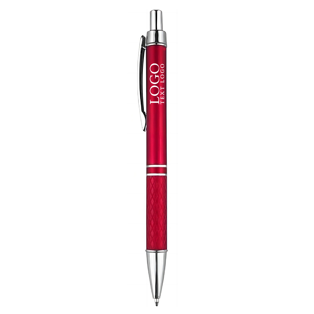 Red Click Action Ballpoint Pen with Logo