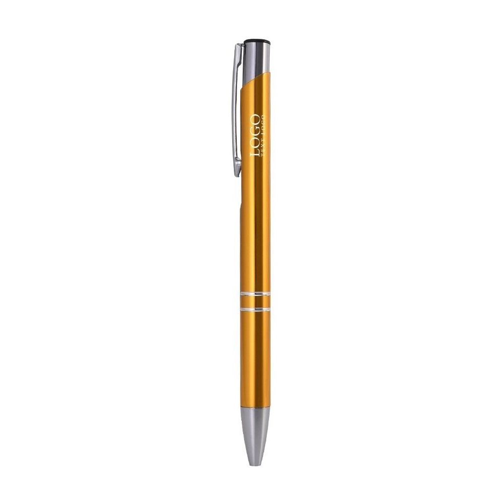 Retractable Metal Ballpoint Pen Orange with Logo