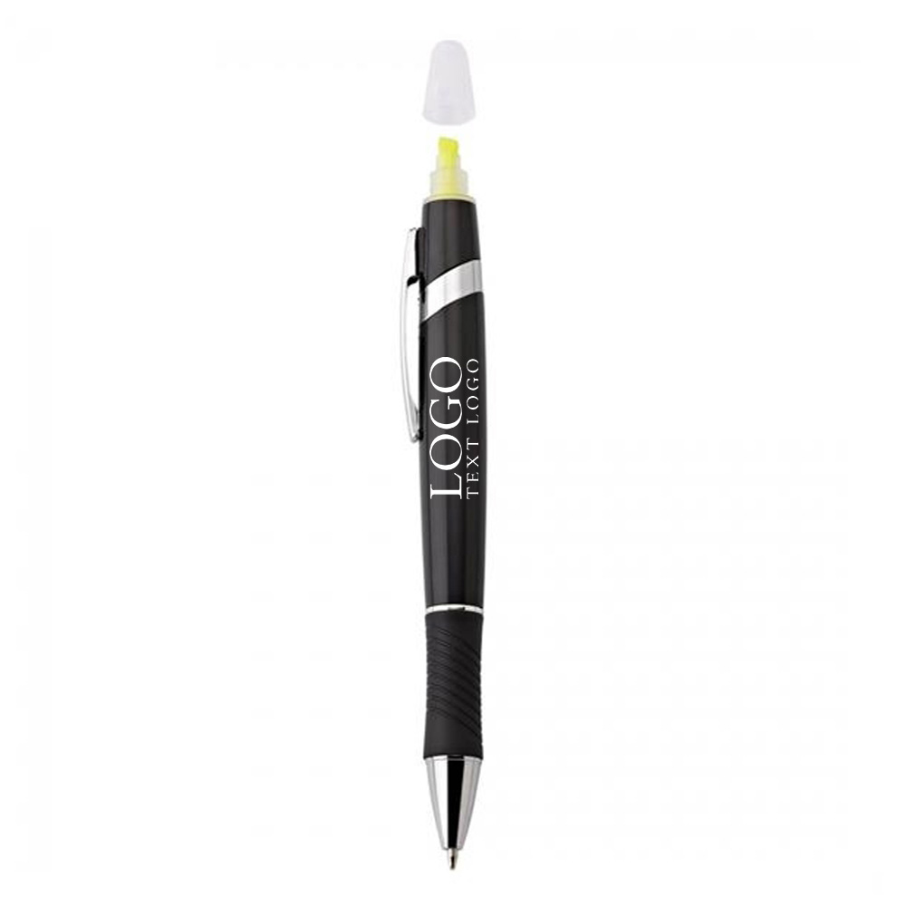 Viva Ballpoint Pen with Highlighter Black with Logo