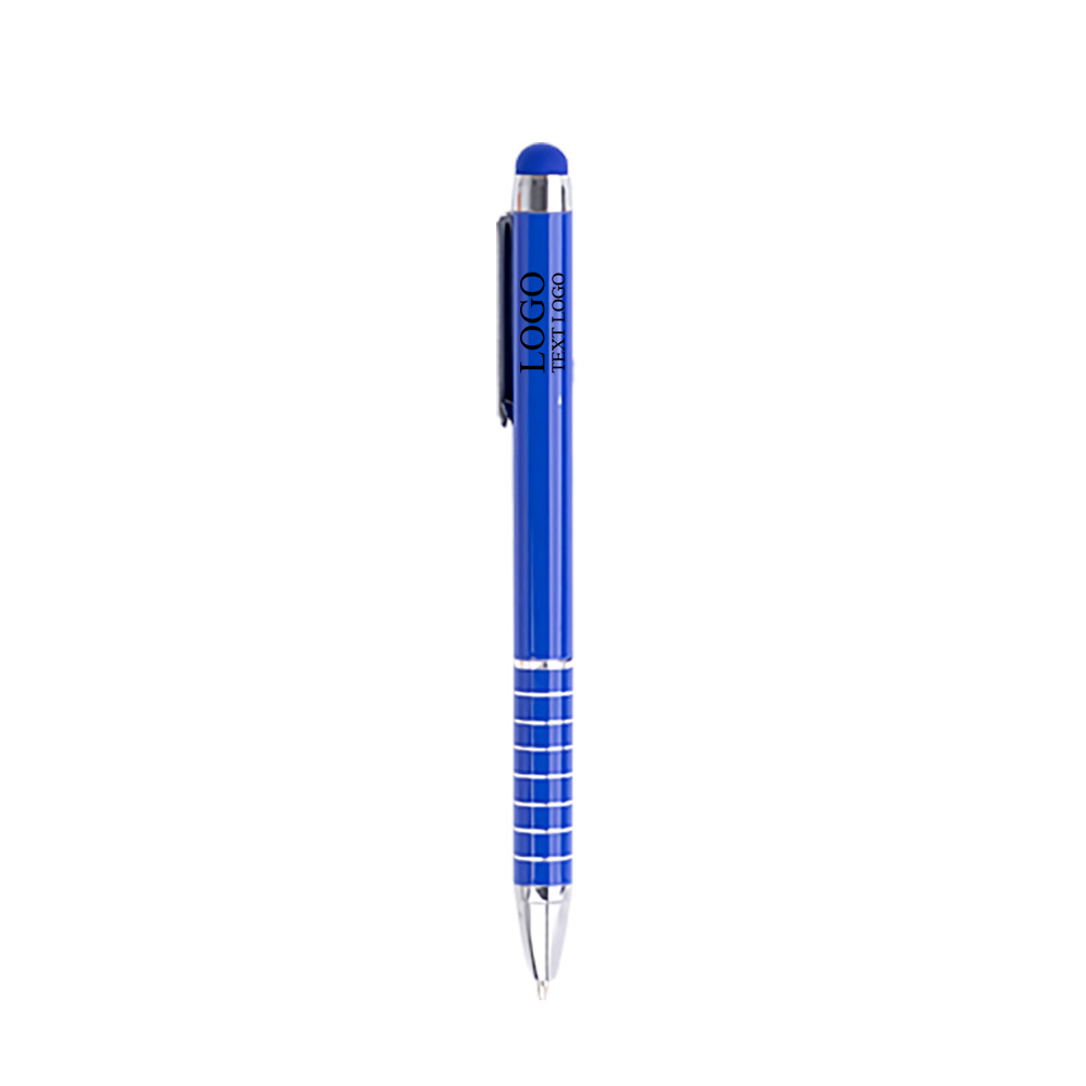 Custom-Twist-Metal-Pen-met-Stylus-Blauw