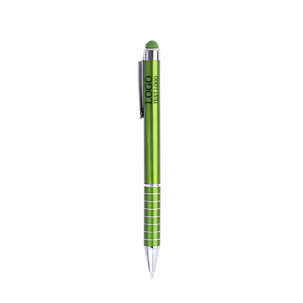 Custom-Twist-Metal-Pen-met-Stylus-Groen
