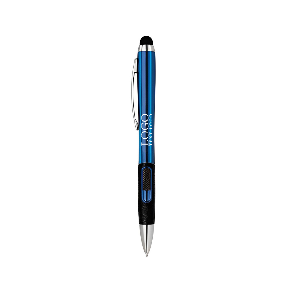 LED Light Up Pen Logo Blue