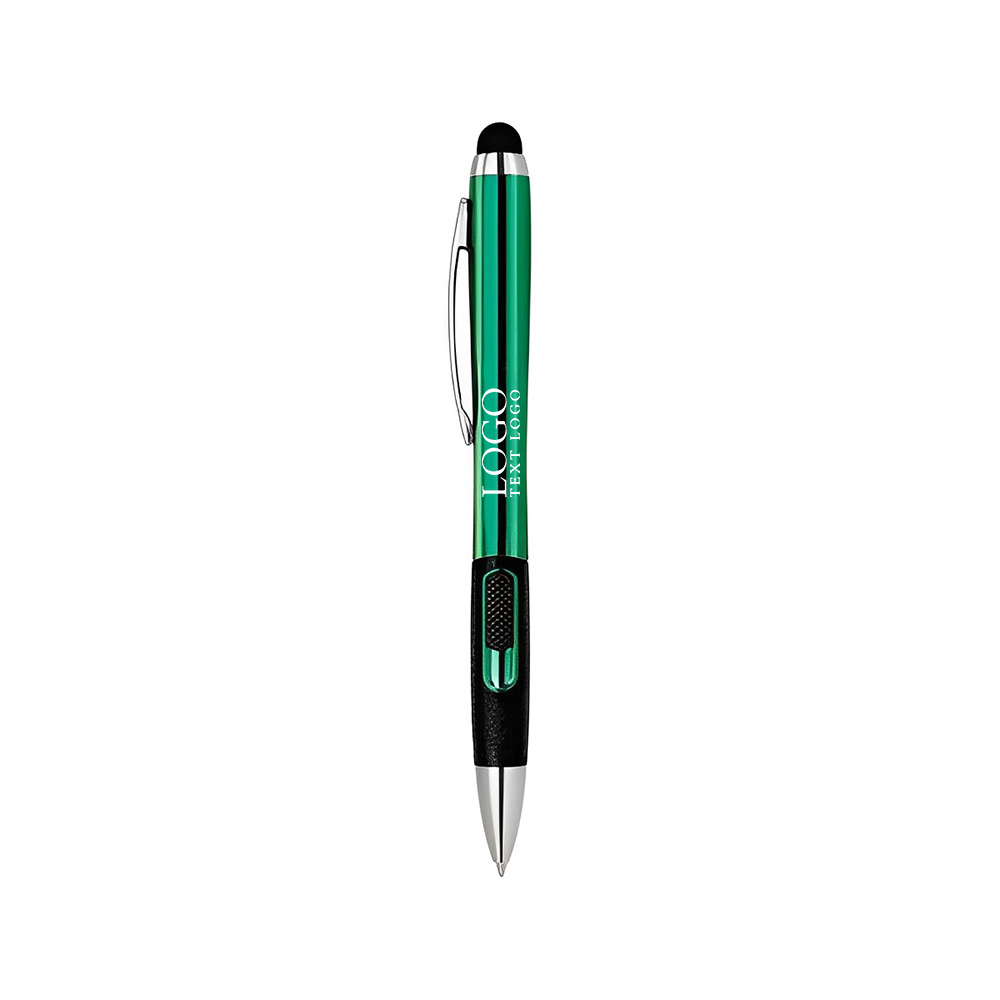 LED Light Up Pen Logo Green