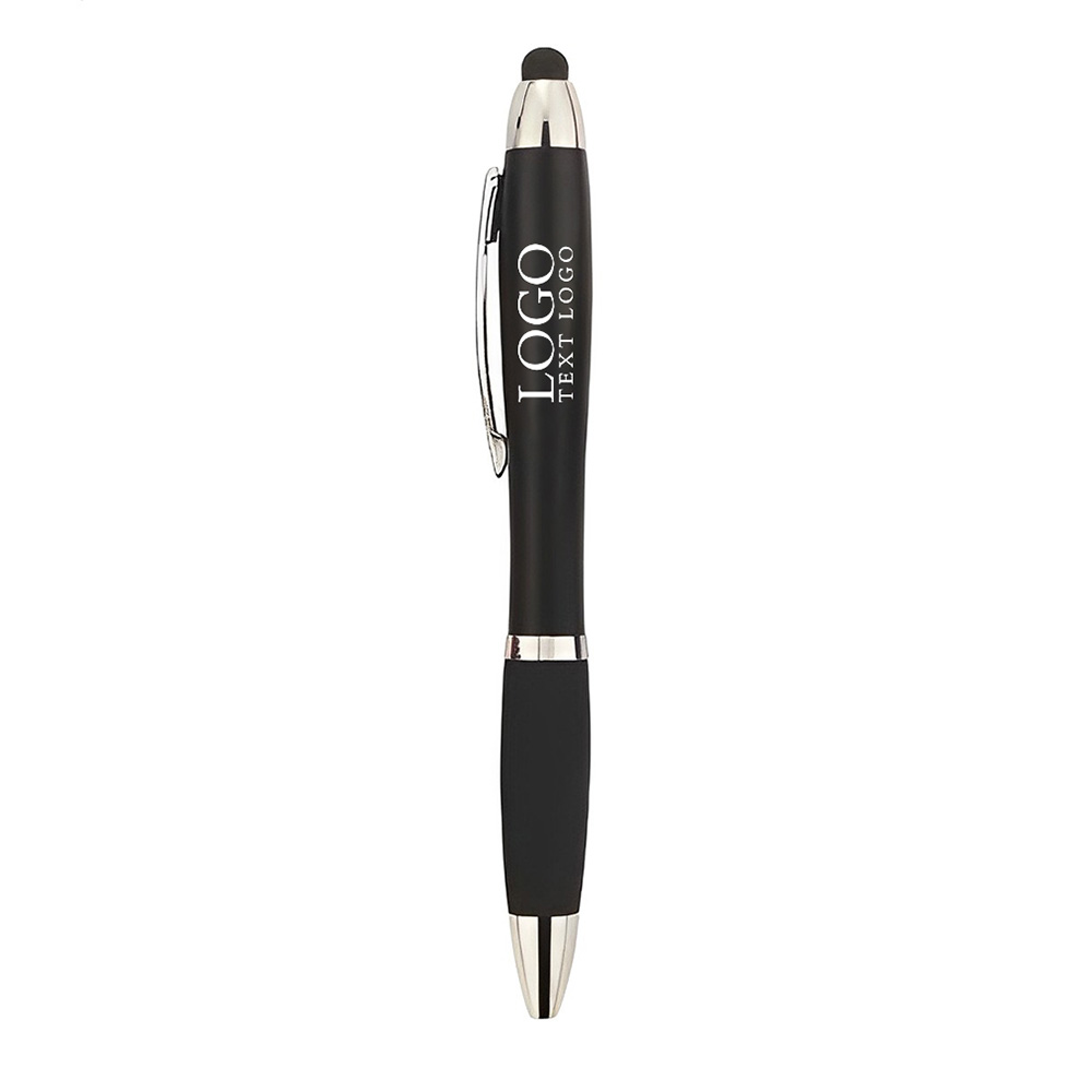 Light-Up Twist Pen Logo Black