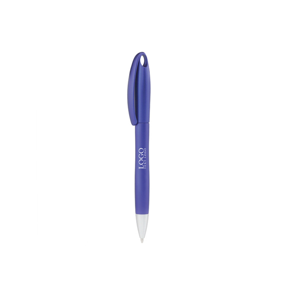 Twist Action Ballpoint Plastic Pen Blue With Logo