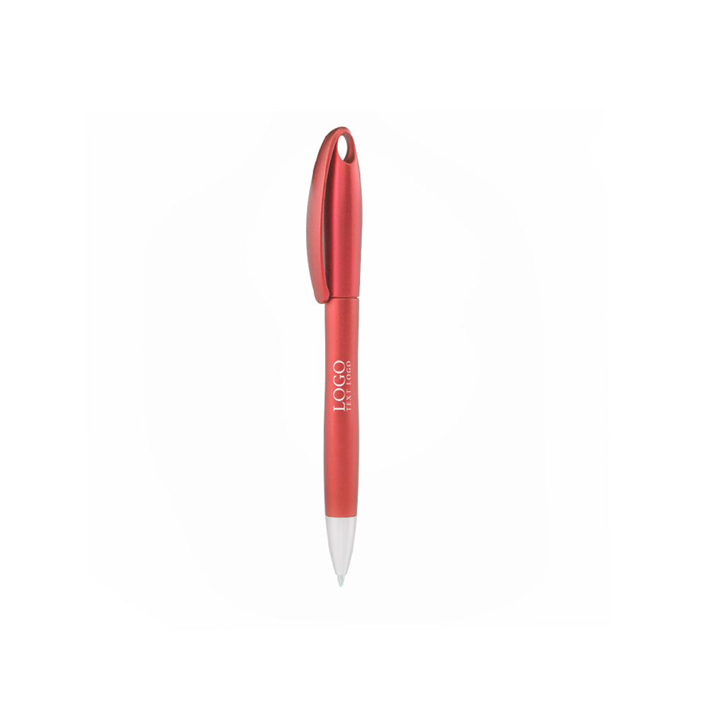 Twist Action Ballpoint Plastic Pen Red With Logo