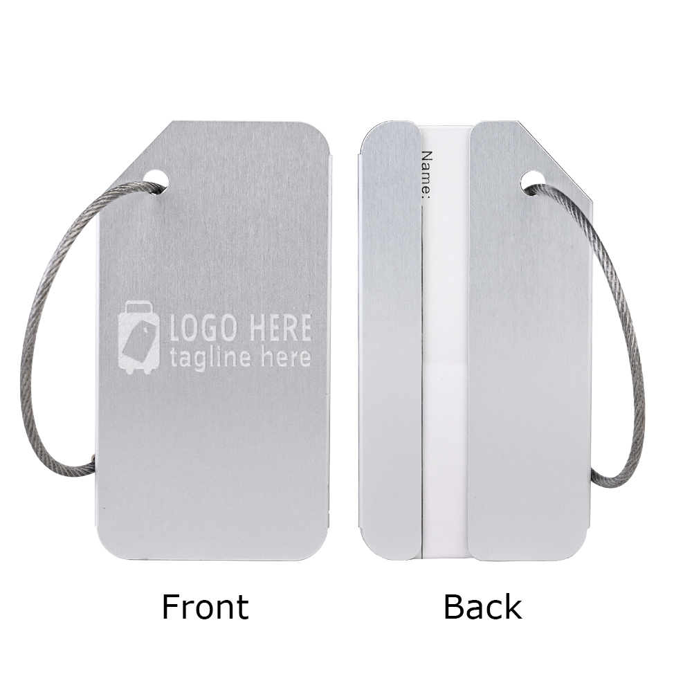 Bright Color Aluminum Luggage Tag Silver Bright Color Aluminum Luggage Tag Silver