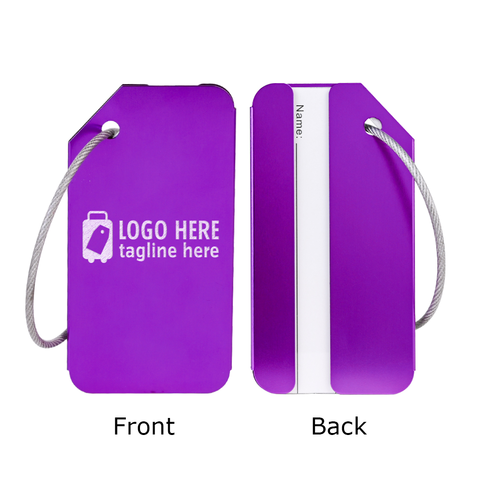 Bright Color Aluminum Luggage Tag Purple Bright Color Aluminum Luggage Tag Purple