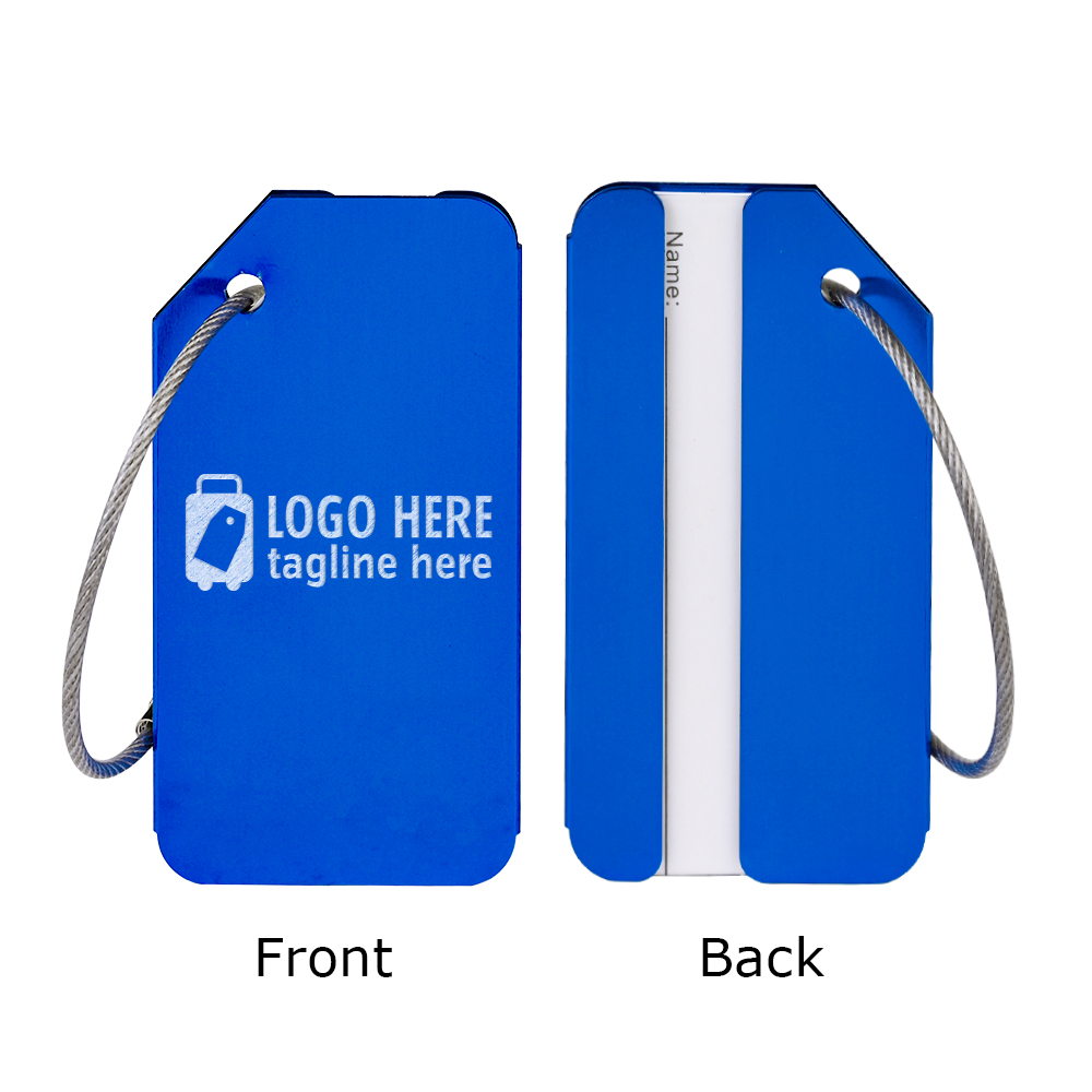 Bright Color Aluminum Luggage Tag Blue Bright Color Aluminum Luggage Tag Blue