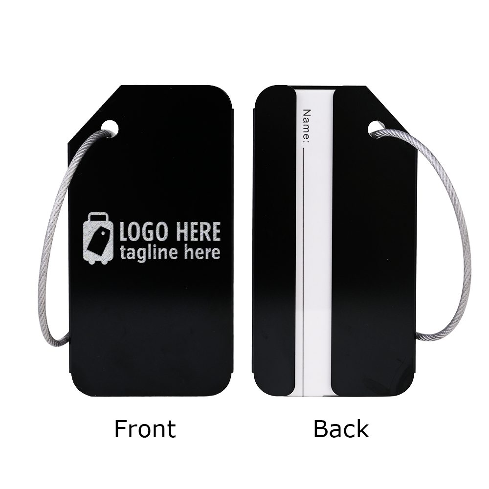 Bright Color Aluminum Luggage Tag Black Bright Color Aluminum Luggage Tag Black