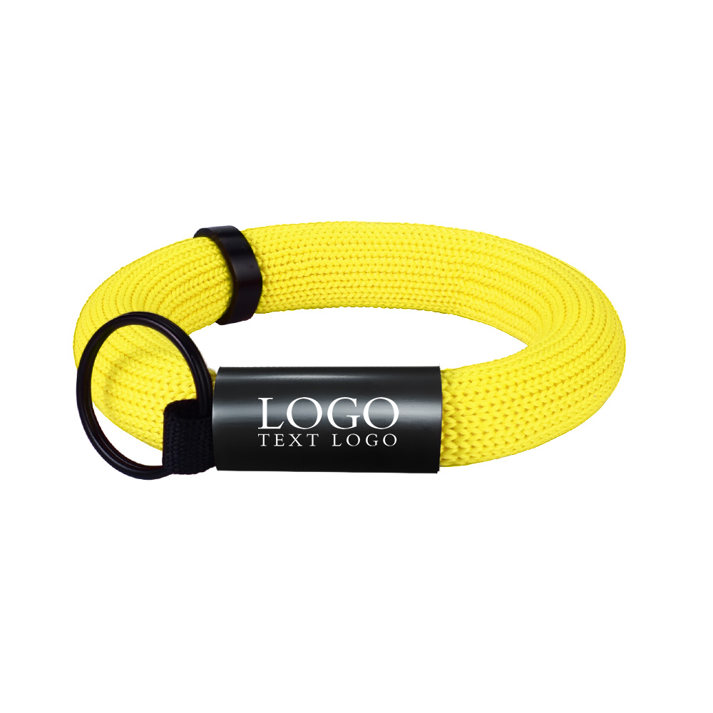 Yellow Floating Wristband Key With Logo