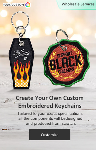 Custom Embroidered Keychains Custom Embroidered Keychains