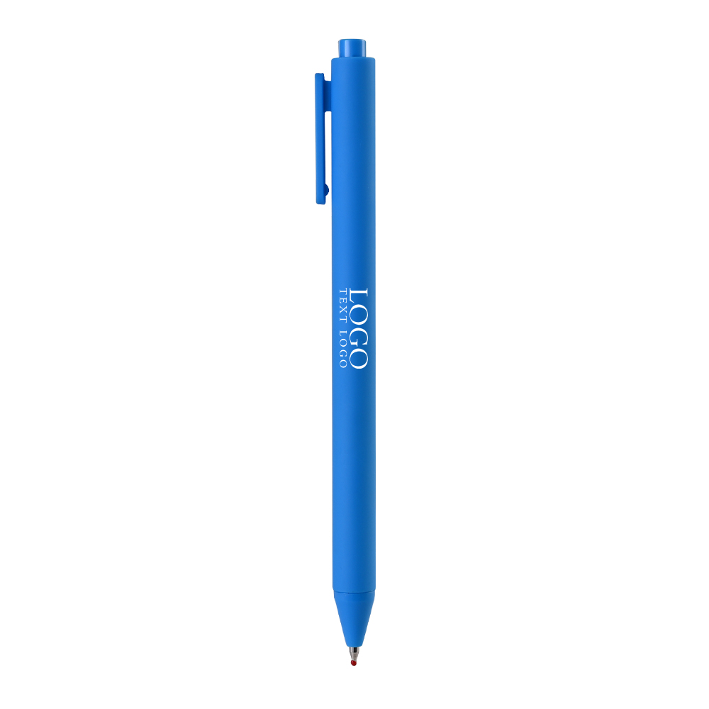 Vibrant Multi-Color Custom Gel Pens Light Blue with logo