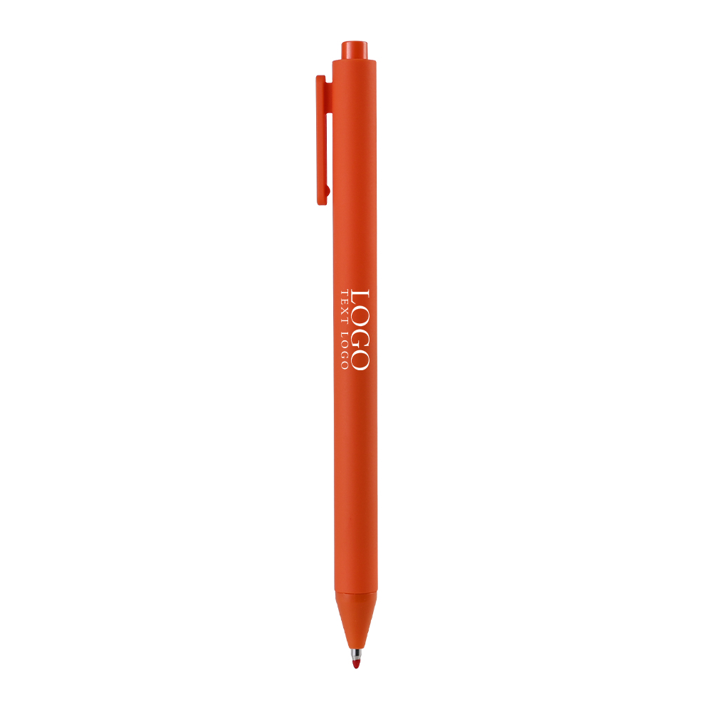 Vibrant Multi-Color Custom Gel Pens Orange with logo