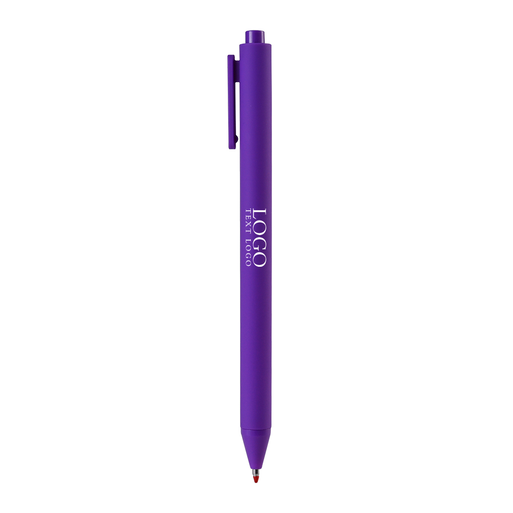 Vibrant Multi-Color Custom Gel Pens Purple with logo