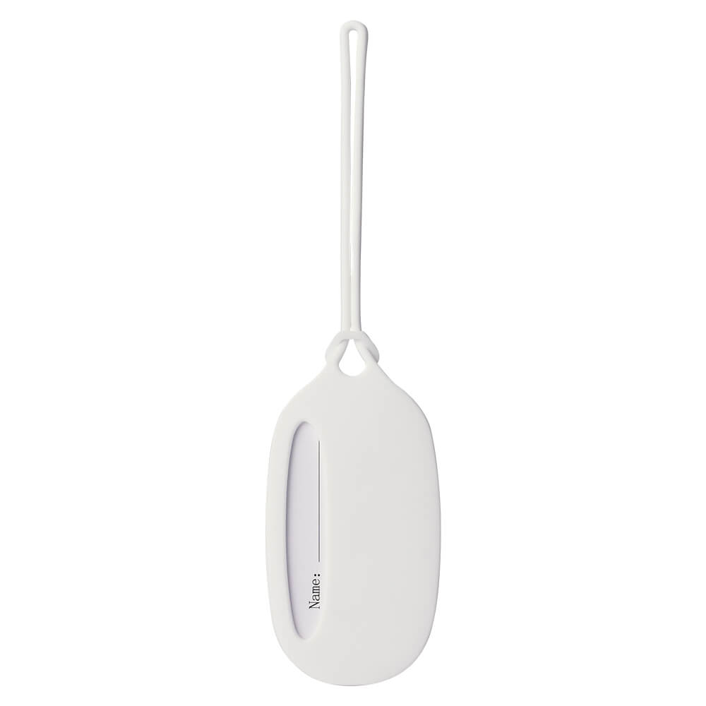 Bright Silicone Bag Tags White