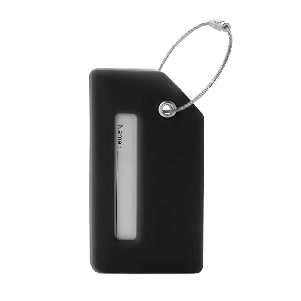 Bright Silicone Luggage Tags Black