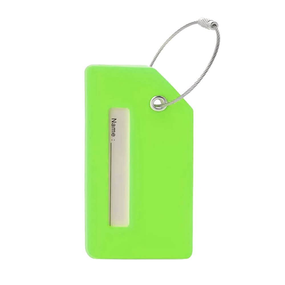 Bright Silicone Luggage Tags Green